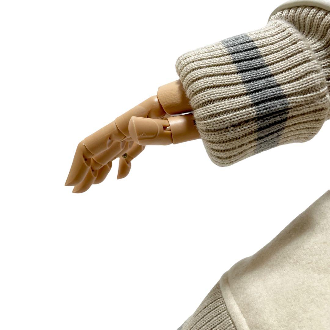 【美品】ストロール フード付き アイボリー スタジアムジャケット スタジャン