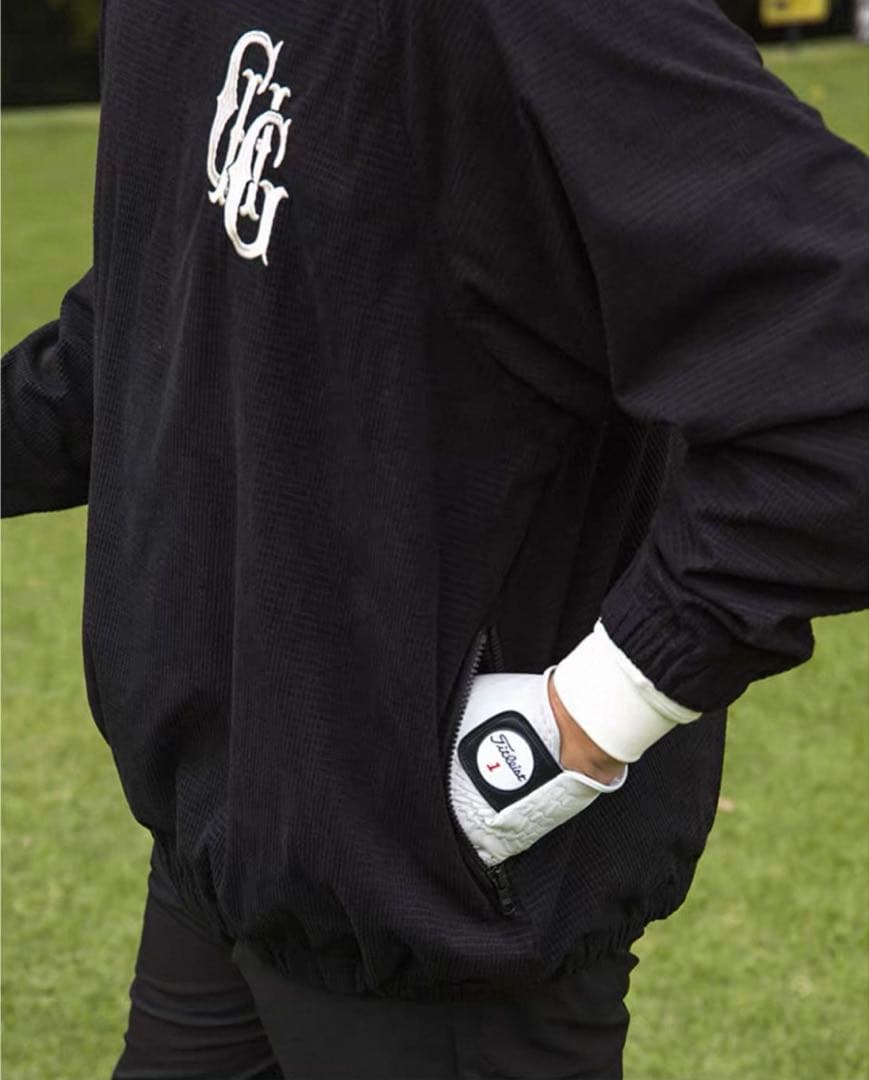 Cph/Golf CLUB WAFFLE P/O JKT 【BLACK】 L