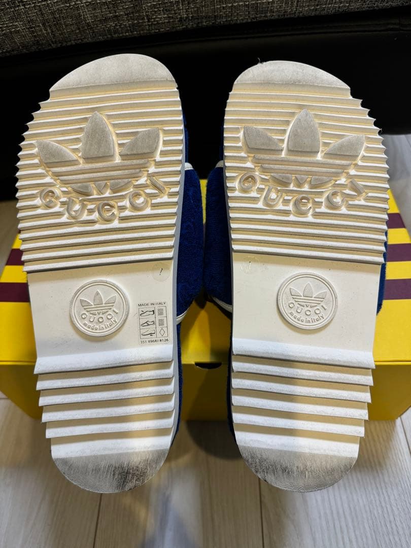 購入証明書付きGUCCI × adidas コラボ サンダル 26〜26.5cm