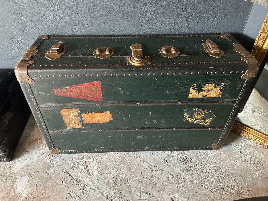 ヴィンテージ ダークグリーン トランク