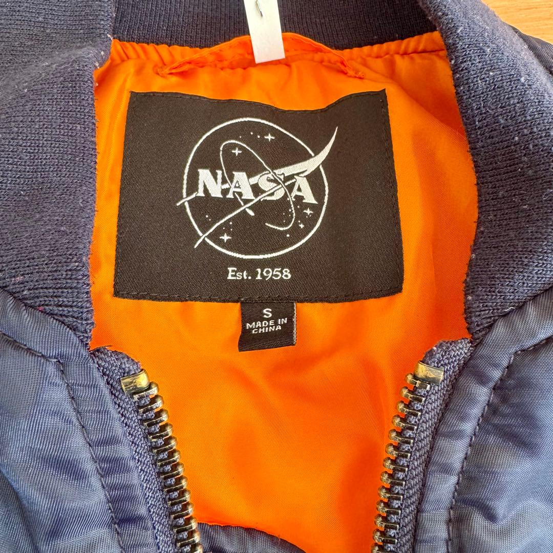 【現地購入】NASA MA-1 フライトジャケット 紺 S フロリダ宇宙センター