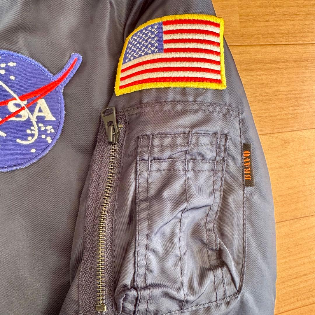 【現地購入】NASA MA-1 フライトジャケット 紺 S フロリダ宇宙センター