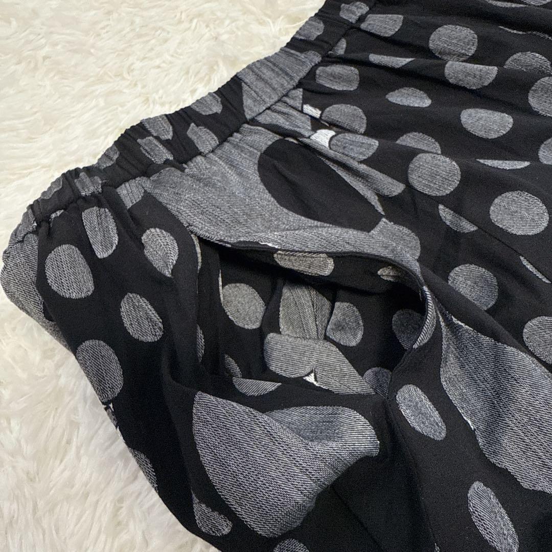 美品 慈雨 センソユニコ ドット柄 バルーンパンツ サルエル ワイドパンツ 40