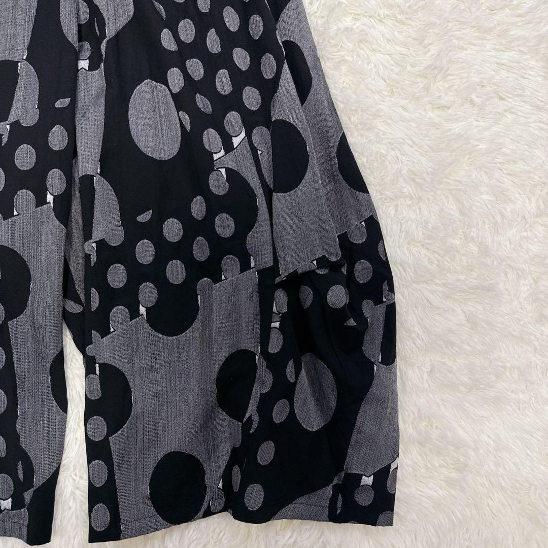 美品 慈雨 センソユニコ ドット柄 バルーンパンツ サルエル ワイドパンツ 40