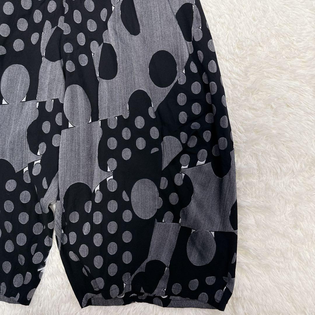 美品 慈雨 センソユニコ ドット柄 バルーンパンツ サルエル ワイドパンツ 40
