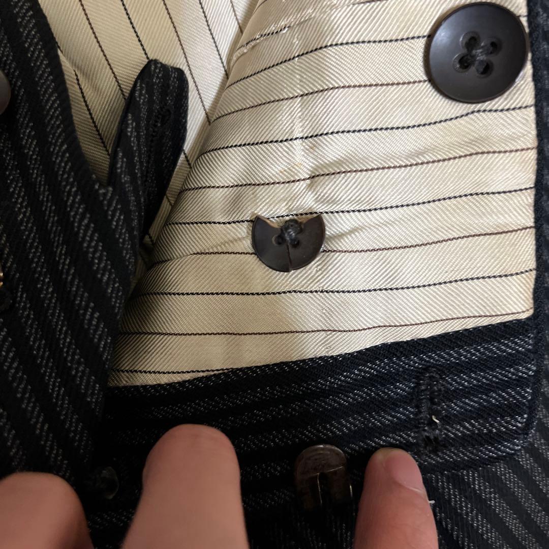 40s ユーロヴィンテージ ストライプスラックス ブラック