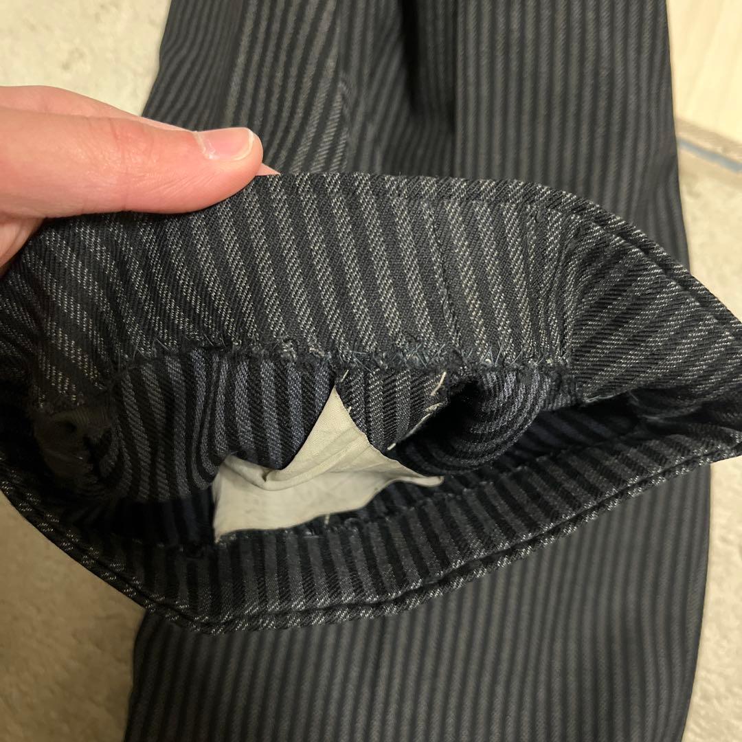 40s ユーロヴィンテージ ストライプスラックス ブラック