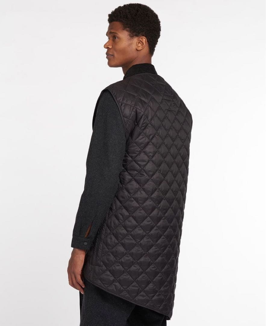 エンジニアードガーメンツ×バブアー 変形キルティングベスト L ブラック