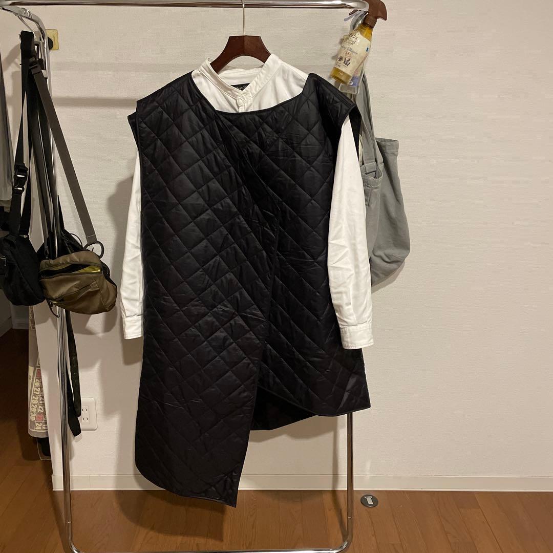 エンジニアードガーメンツ×バブアー 変形キルティングベスト L ブラック