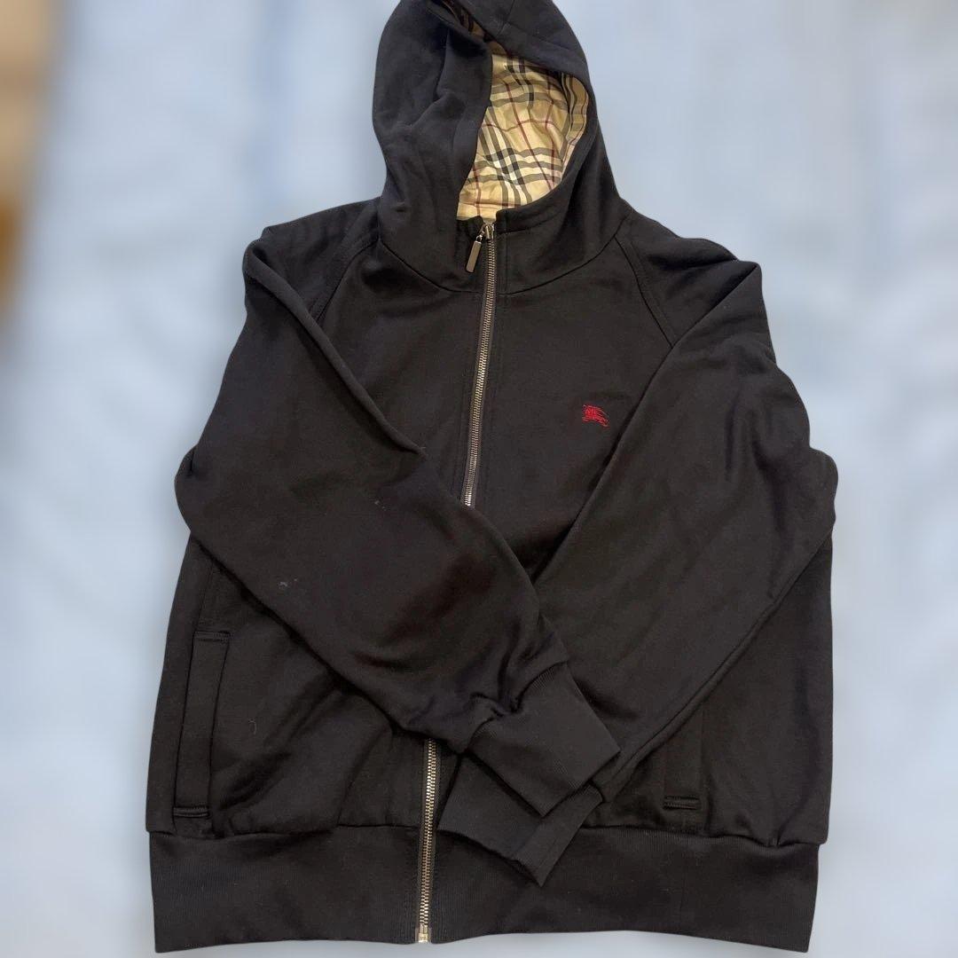 バーバリーロンドン 黒 パーカー