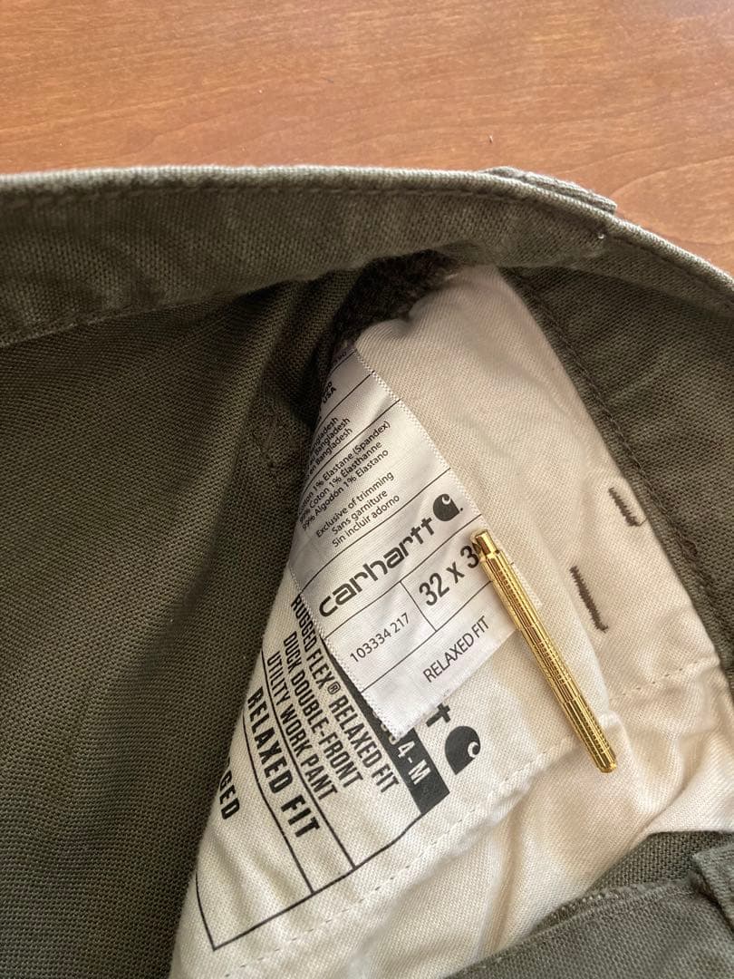・古着　美品carhartt ペインターパンツ　オリーブ　w32 l30