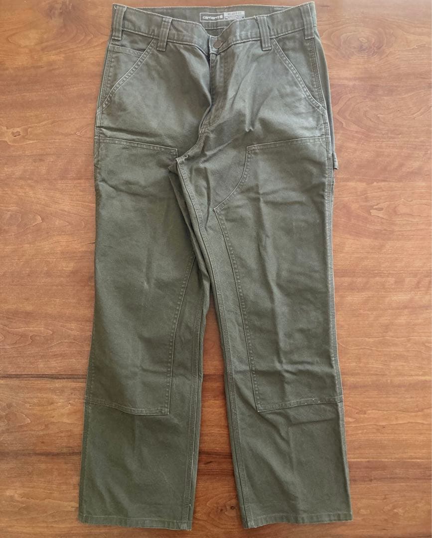 ・古着　美品carhartt ペインターパンツ　オリーブ　w32 l30