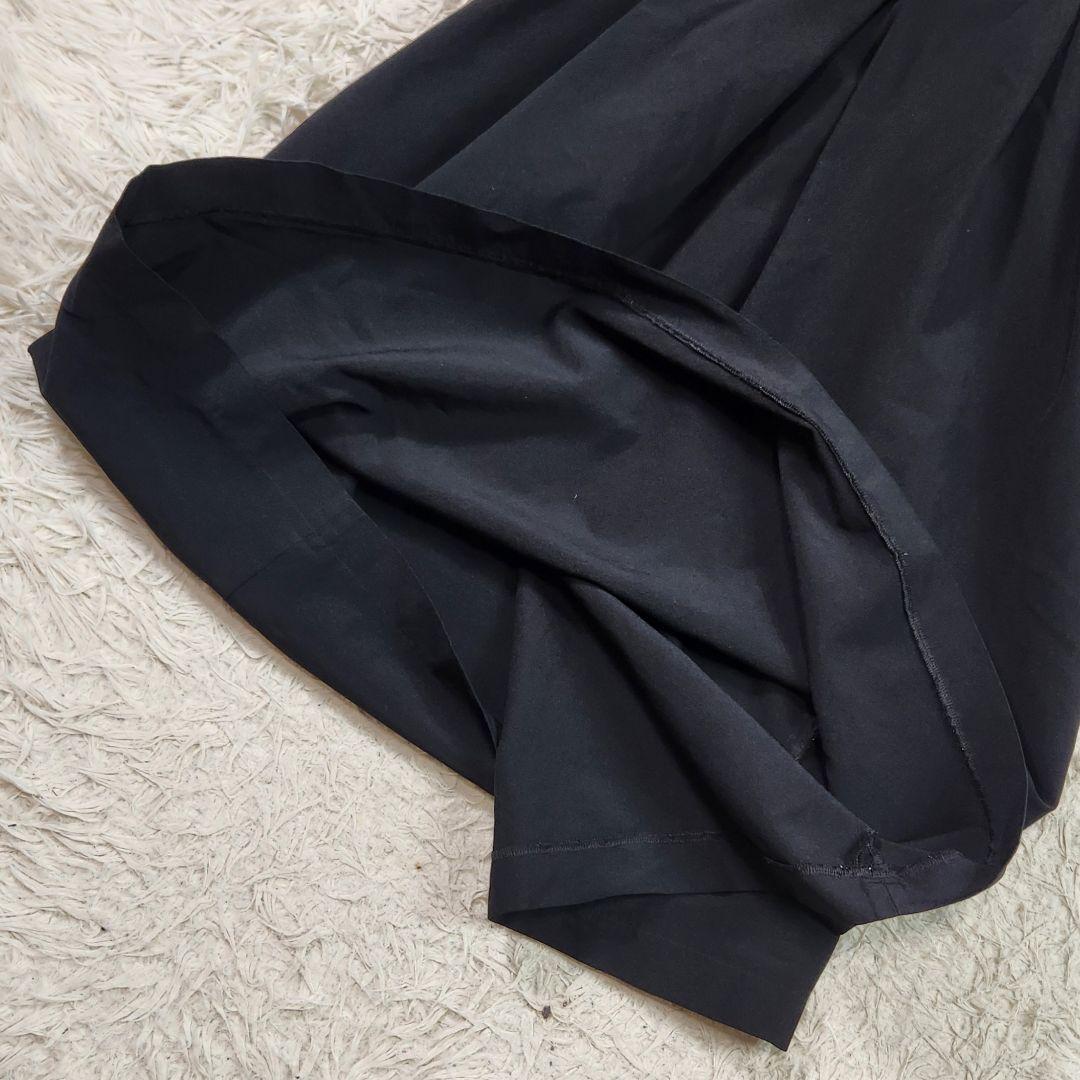 美品 コムデギャルソン 吊りスカート シルバー装飾 裁ち切りデザイン 黒 M