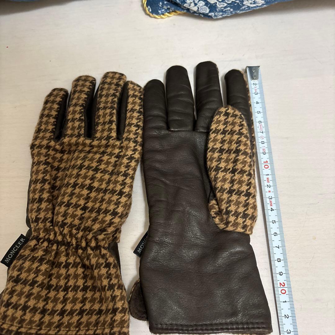 MONCLER ハウンドトゥース 手袋 Mサイズ