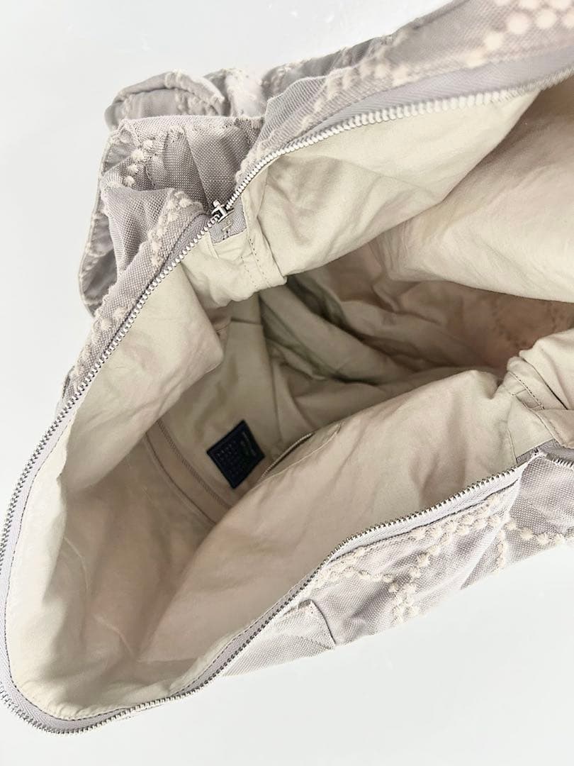 【美品】mina perhonen　tambourine　ボディバッグ　大　麻綿