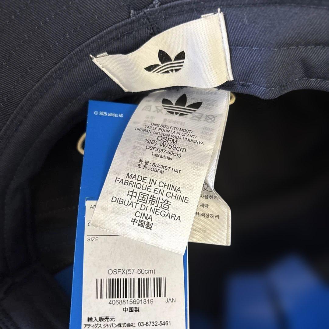 オアシスとadidas コラボ　バケットハット ネイビー 新品タグ付き