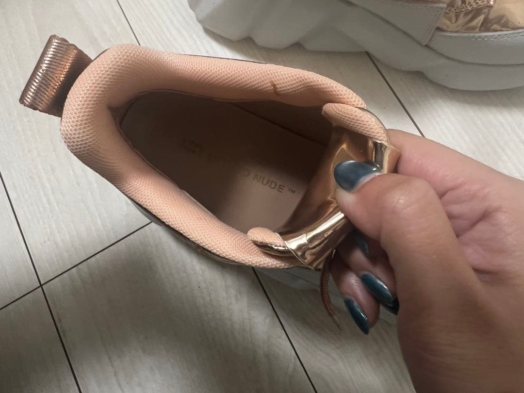 UNITED NUDE 厚底スニーカー ゴールド×ホワイト 24cm 美品