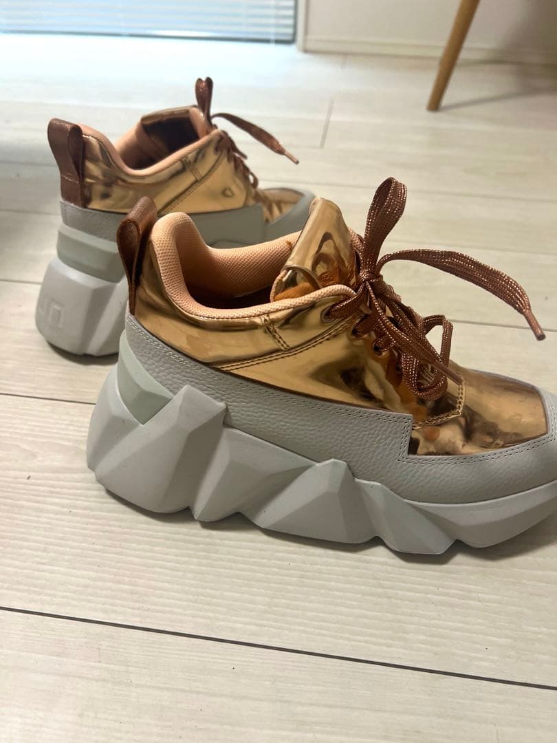 UNITED NUDE 厚底スニーカー ゴールド×ホワイト 24cm 美品