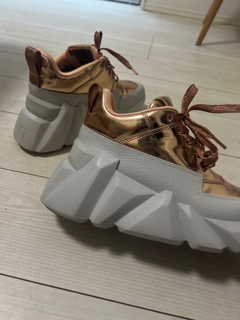 UNITED NUDE 厚底スニーカー ゴールド×ホワイト 24cm 美品