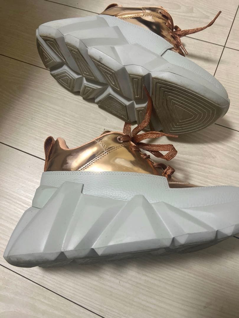 UNITED NUDE 厚底スニーカー ゴールド×ホワイト 24cm 美品