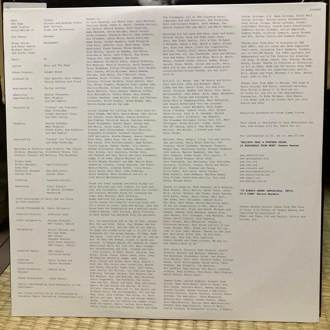 激レア U2 songs of innocence ホワイト•ヴァイナル 2LP