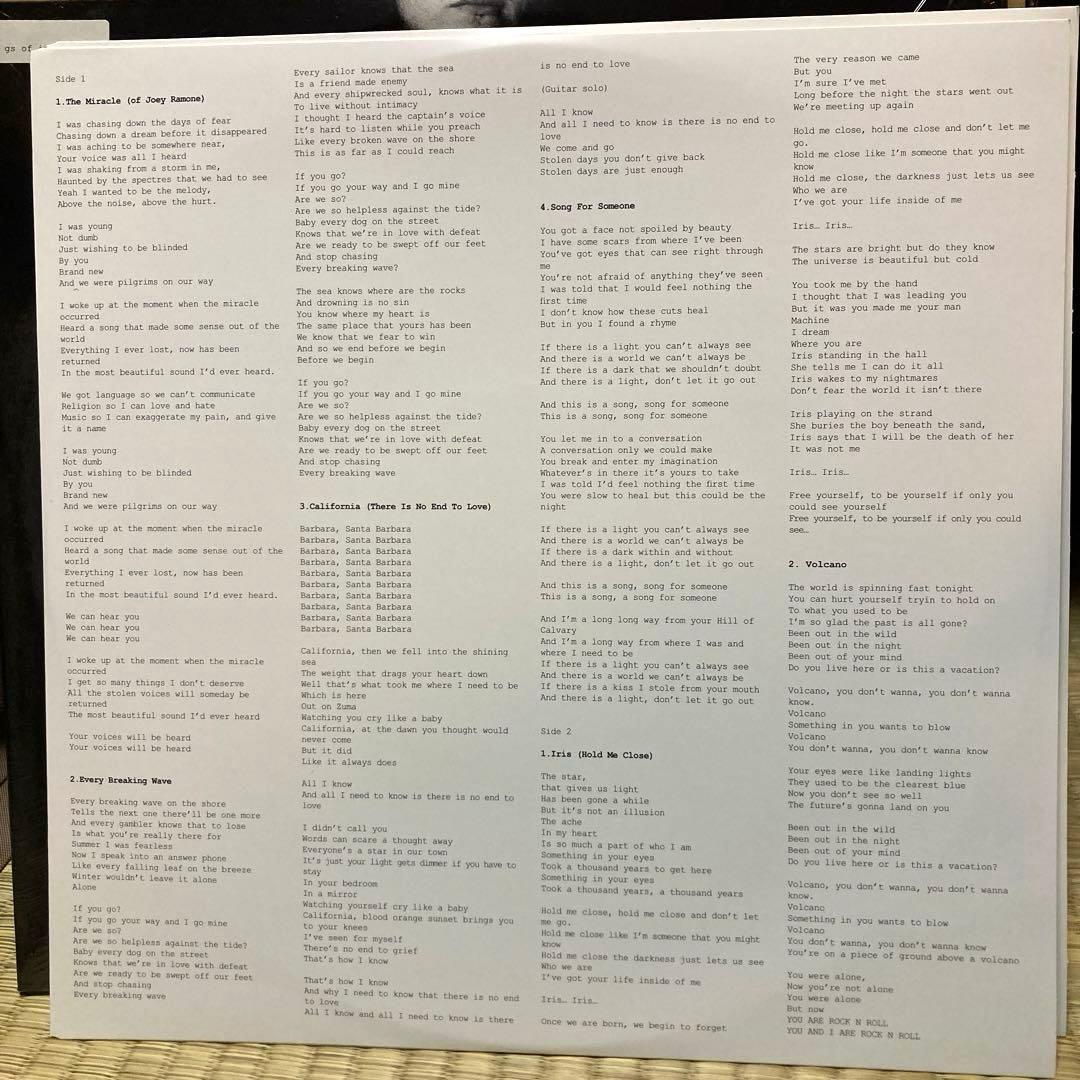 激レア U2 songs of innocence ホワイト•ヴァイナル 2LP