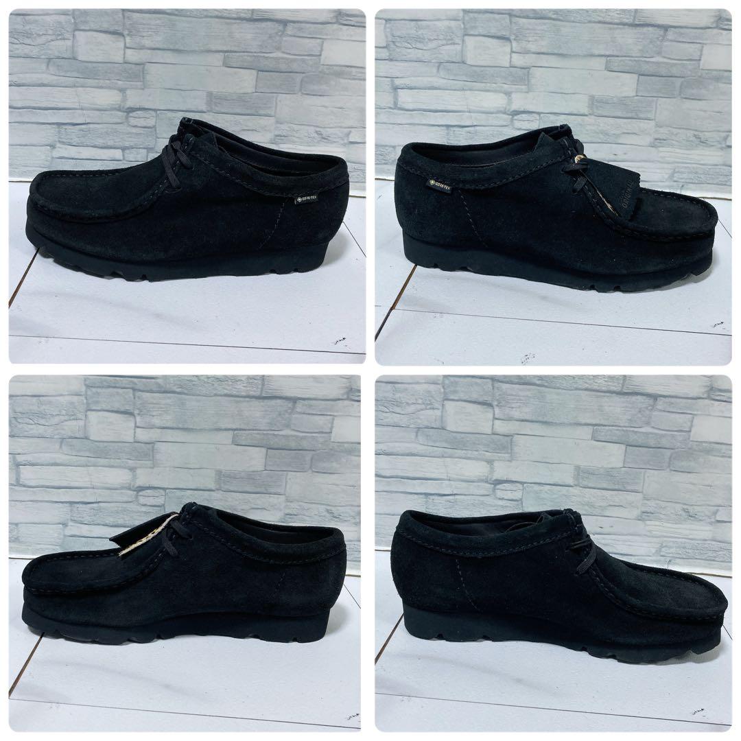 未使用 クラークス ワラビーブーツ ゴアテックス 25.5 スエード ブラック