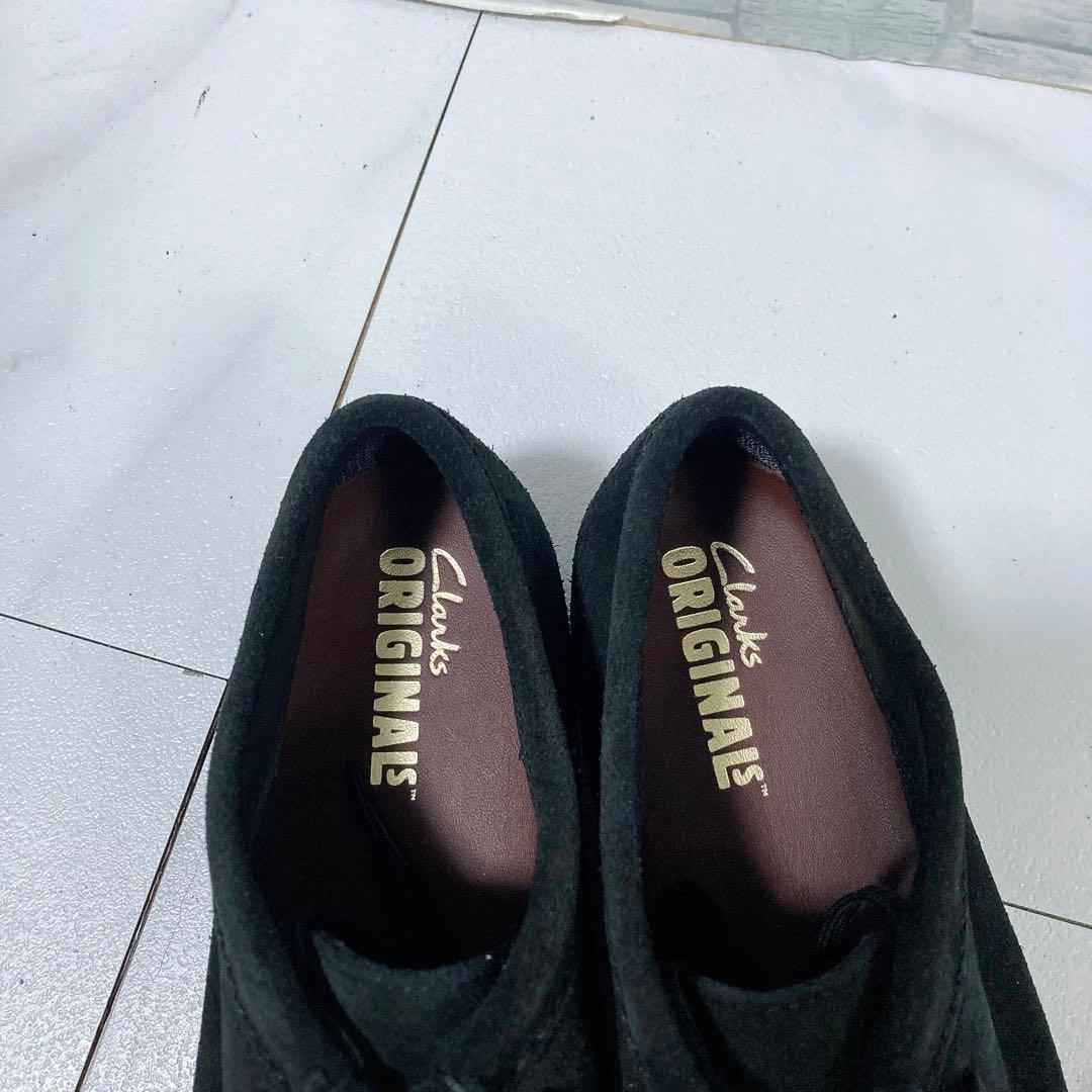 未使用 クラークス ワラビーブーツ ゴアテックス 25.5 スエード ブラック