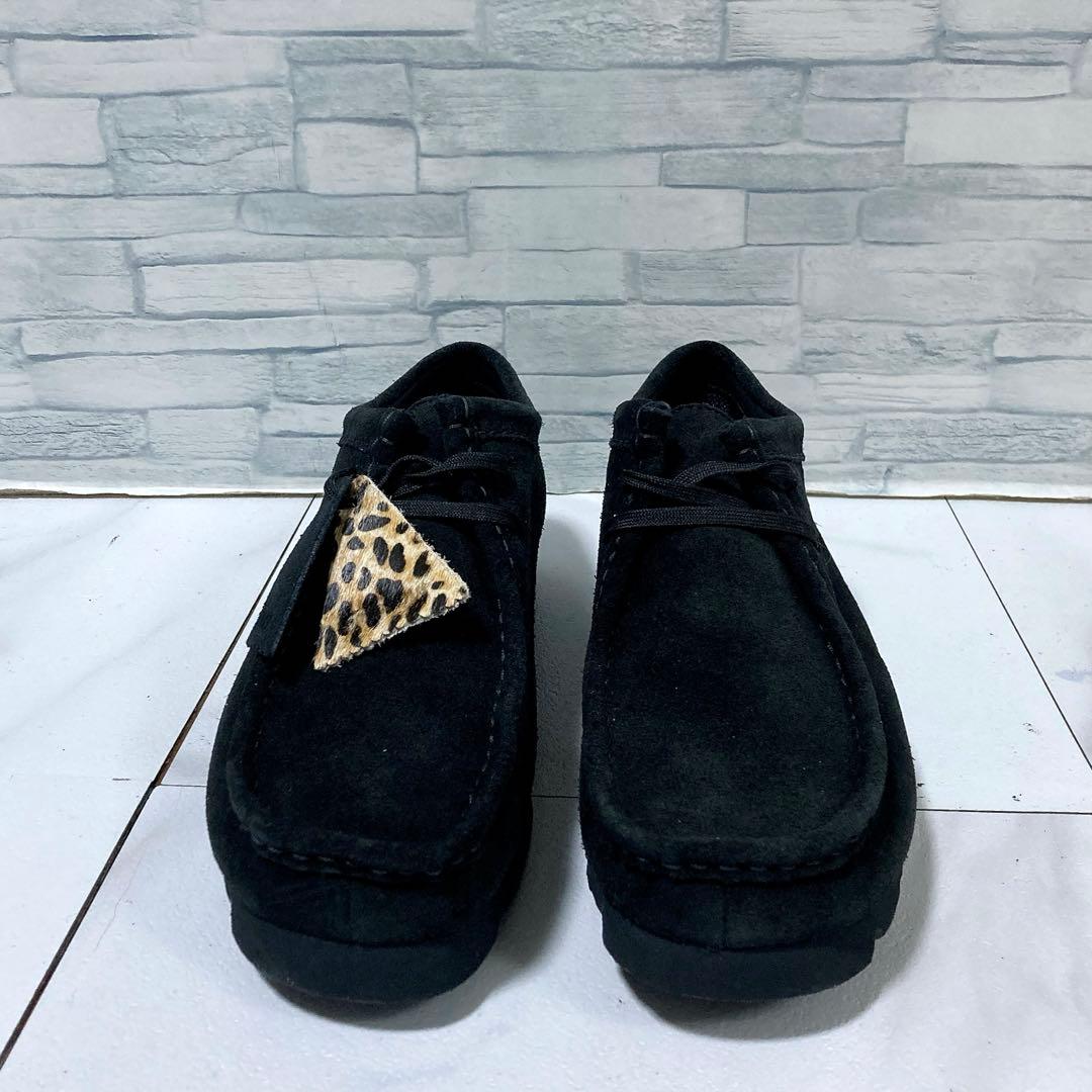 未使用 クラークス ワラビーブーツ ゴアテックス 25.5 スエード ブラック