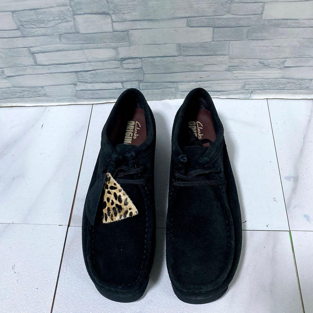 未使用 クラークス ワラビーブーツ ゴアテックス 25.5 スエード ブラック