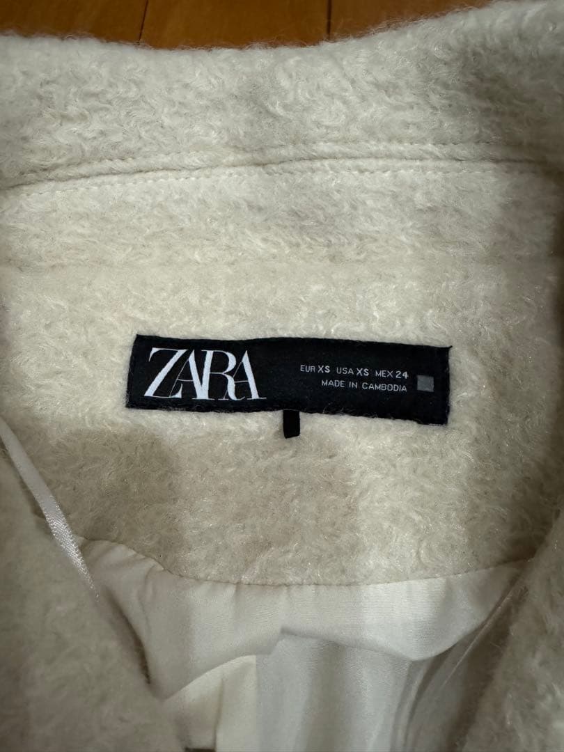 新品未使用　ZARA セミロング丈　ブークレコート　XS