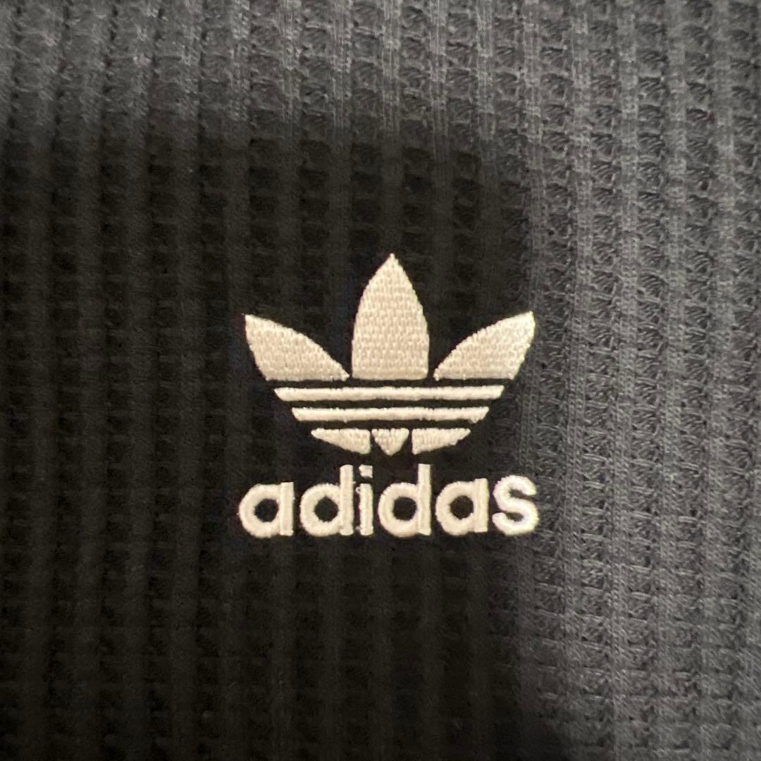 adidasトラックジャケット黒　ワッフル