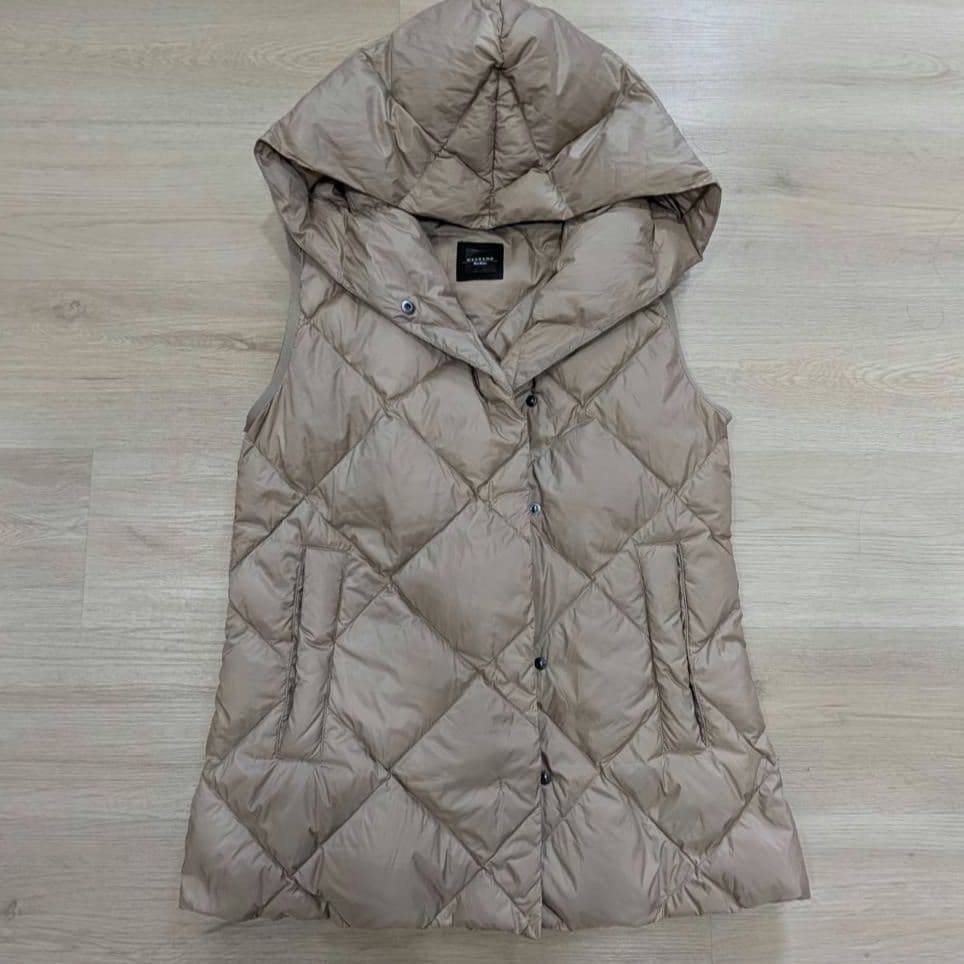 MaxMara Weekend ベージュ キルティングダウンベスト　38