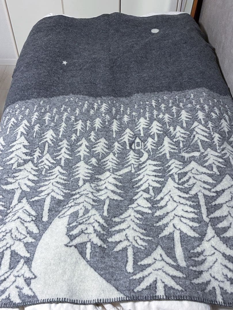 クリッパン ミナペルホネン ウールシングルブランケット 　縮みあり