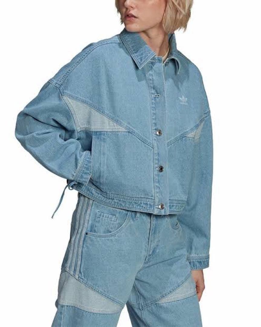 adidas クロップドデニムジャケット
