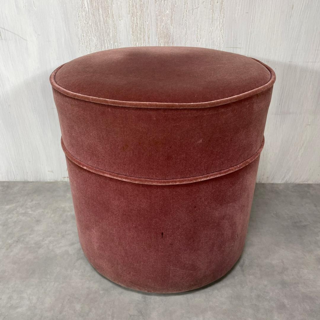 TiTi！ヴィンテージ モケット ピンクパープル スツール 業務用 レトロ