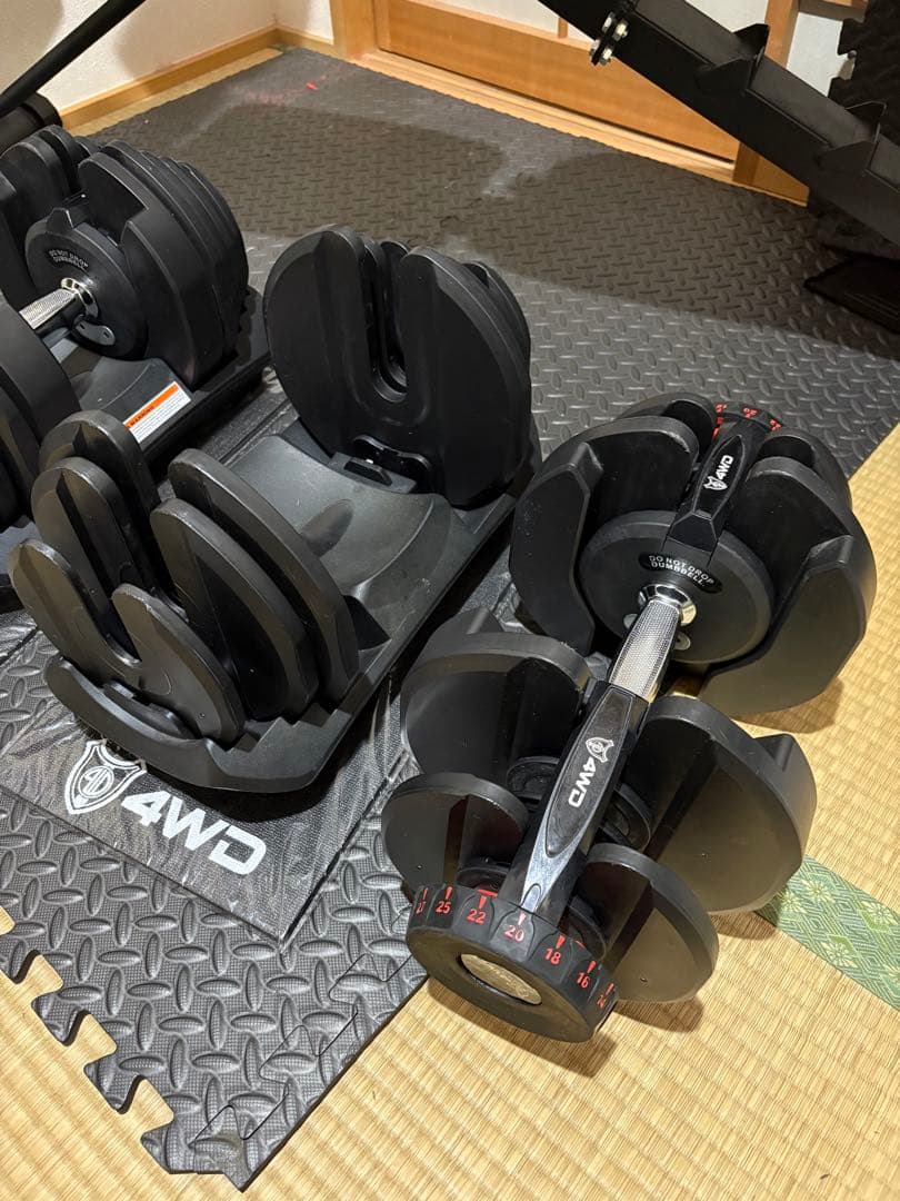 はる4WD 38Kg可変式 ダンベル✖️２ トレーニングベンチ