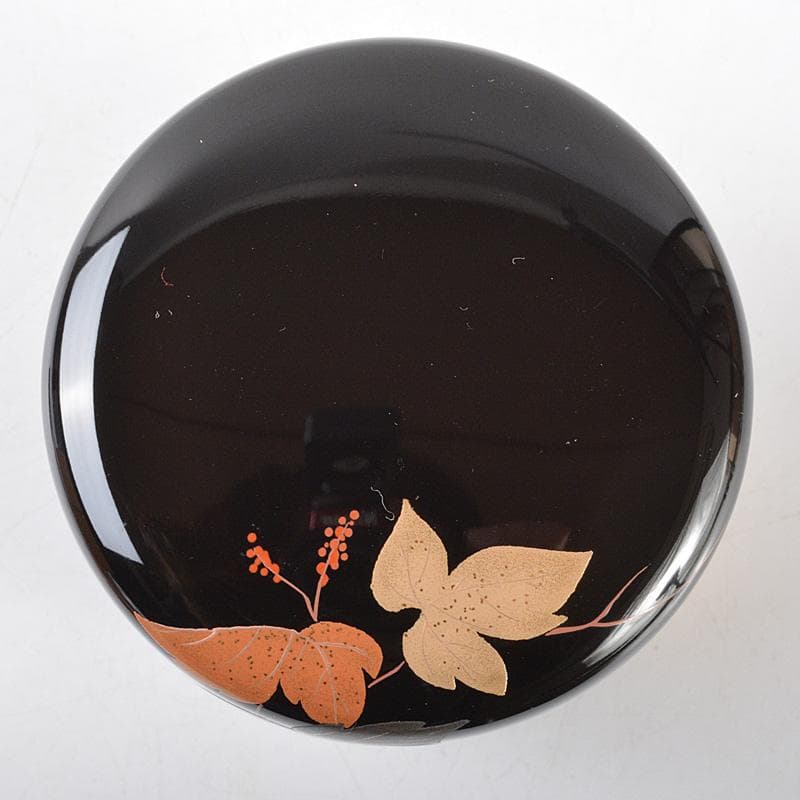 Gojyo　茶道具　健銘　金蒔絵葉文　棗　時代箱　V　R5535