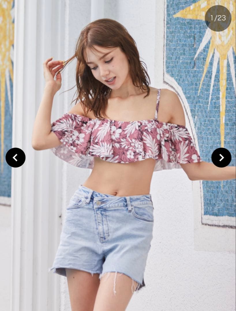 【新品タグ付き】PEAK&PINEオフショルダービキニ 9M