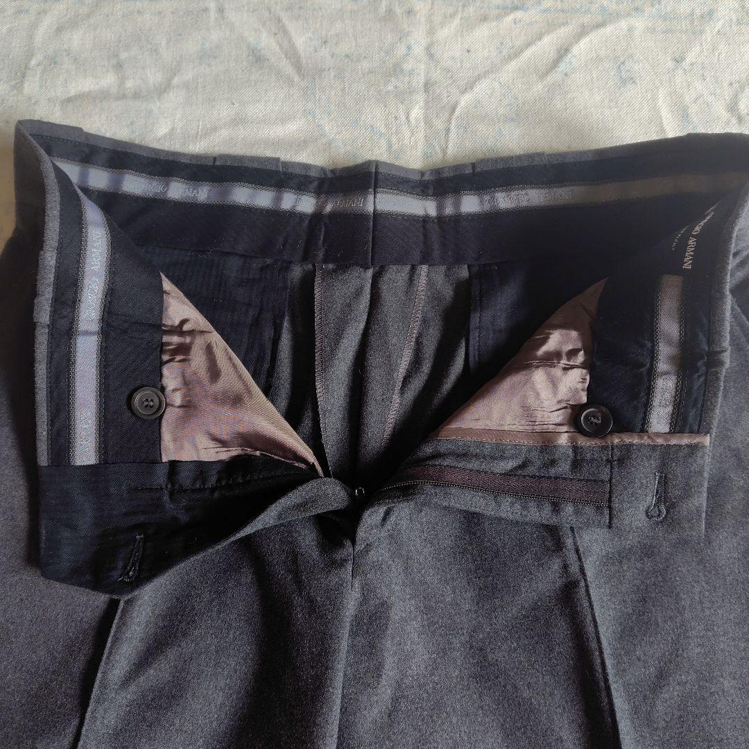値下げ 12日迄☆GIORGIO ARMANI ワイドスラックス グレー 50