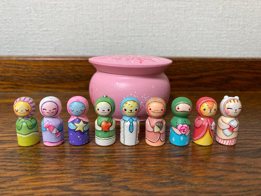 ひな祭りセール♪ロシア雑貨☆アニマルキット9個&Box付 マトリョーシカ