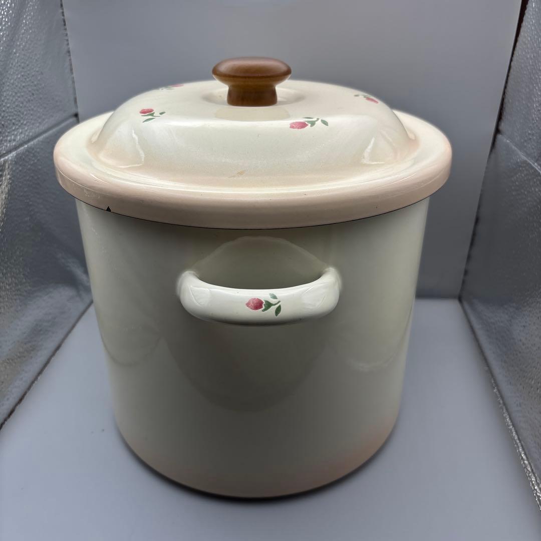 マニーローズ　琺瑯ストッカー　ライス　イマン　薔薇　ローズ　収納缶