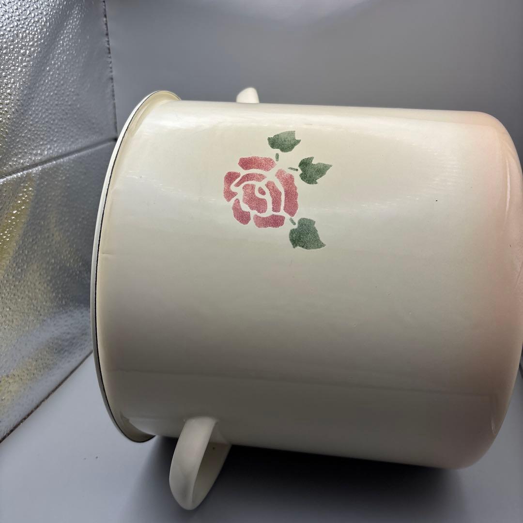 マニーローズ　琺瑯ストッカー　ライス　イマン　薔薇　ローズ　収納缶