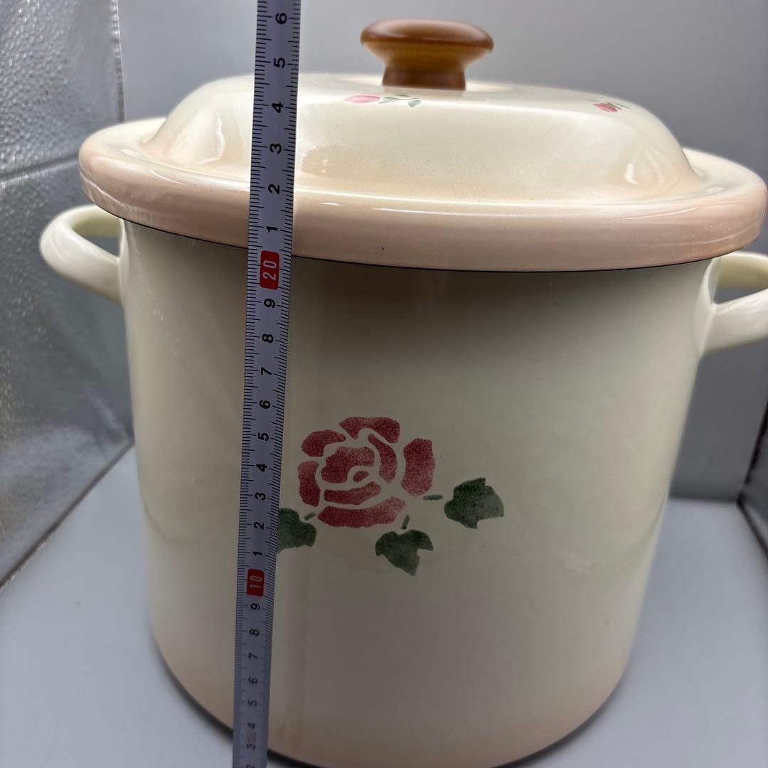 マニーローズ　琺瑯ストッカー　ライス　イマン　薔薇　ローズ　収納缶