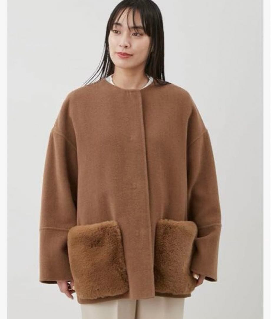 ミラオーウェン　Mila Owen 完売　2wayファー　ポケットリバーコート