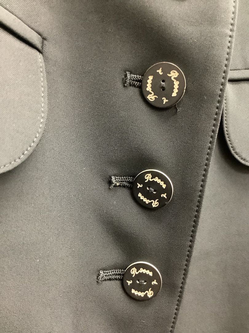 【美品‼︎】Rossa ロッサ 着脱可レース襟 テーラードジャケット L ブラック