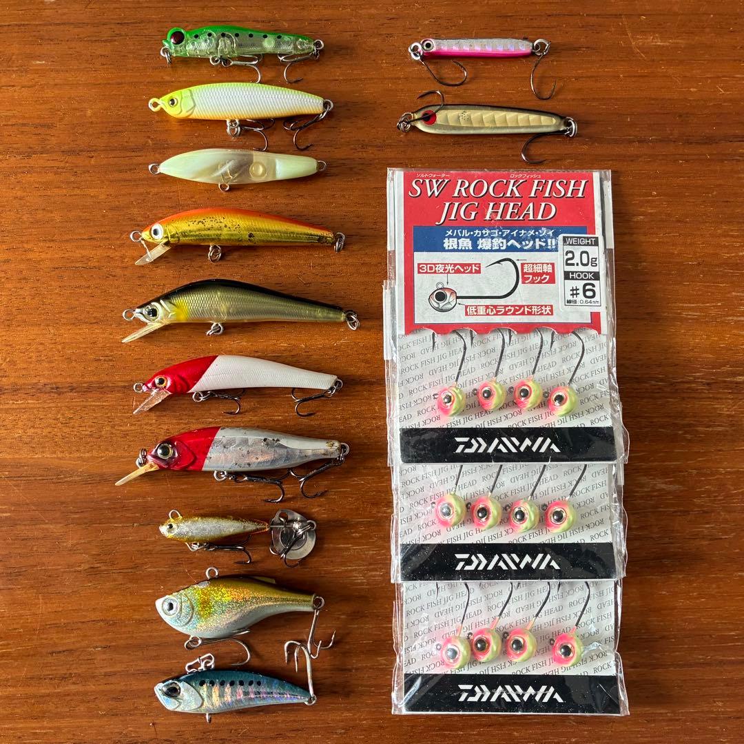 ライトゲーム：セット：メバル：シーバス：メッキ：トラウト：ロックフィッシュ