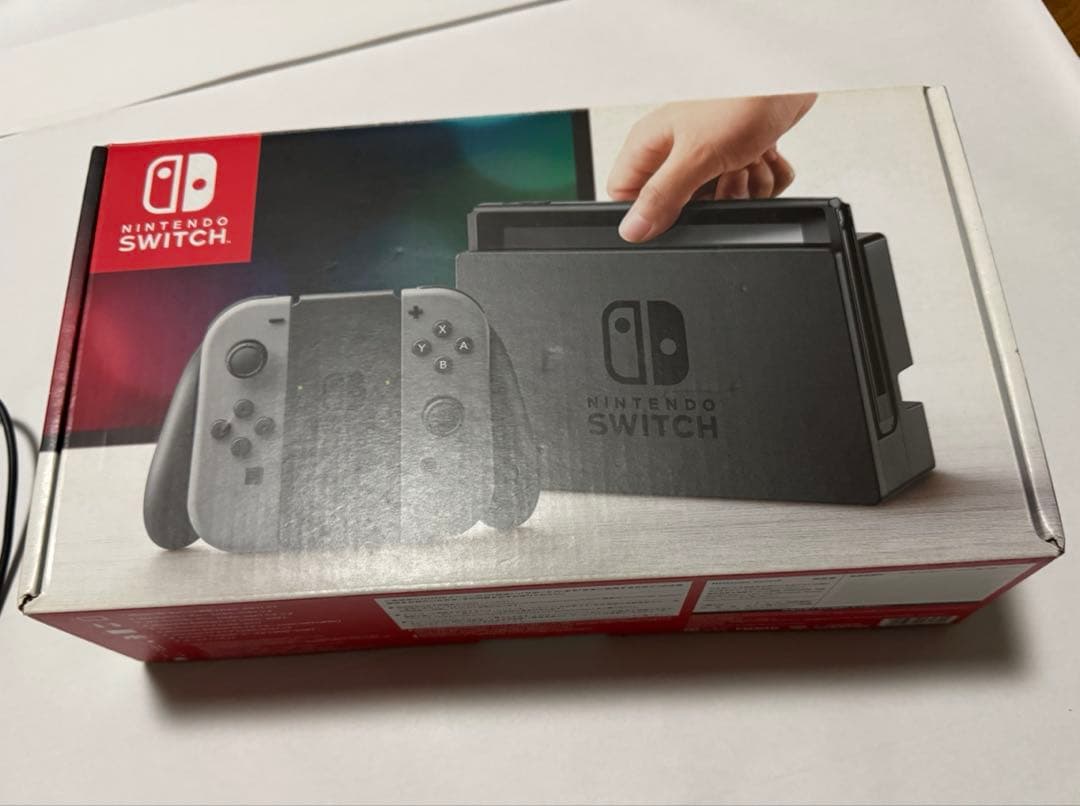 (ジャンク)Nintendo Switch 本体 グレー アダプタ・スタンド付属