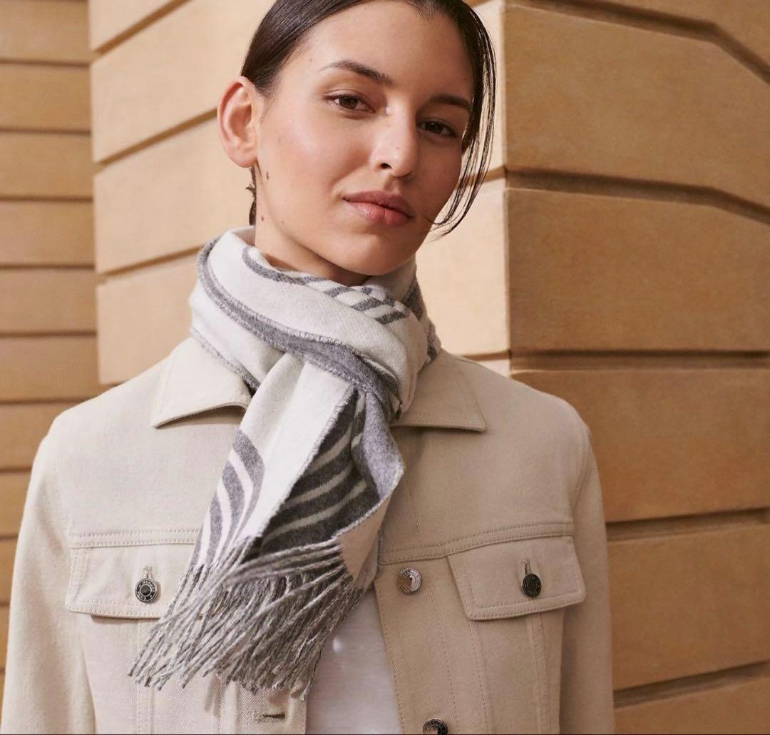 エルメス カシミヤマフラー　カザック・ヴァーグ