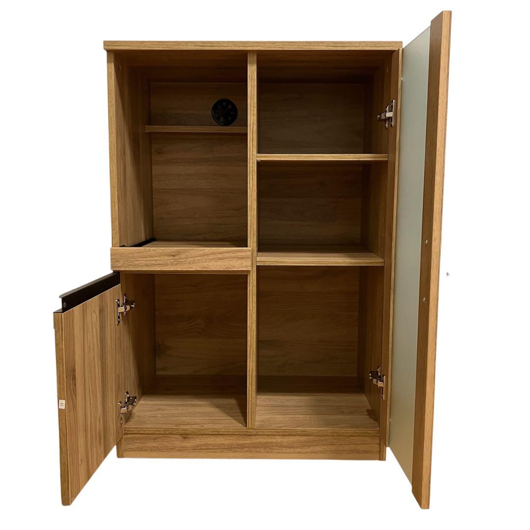 どんなお部屋とも相性のいいデザイン　ニトリ　レンジ台　ライトブラウン　幅60cm